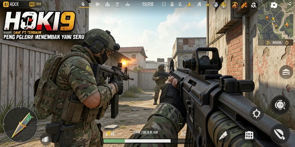 Tampilan gameplay seru dengan aksi menembak yang mendebarkan di HOKI9.