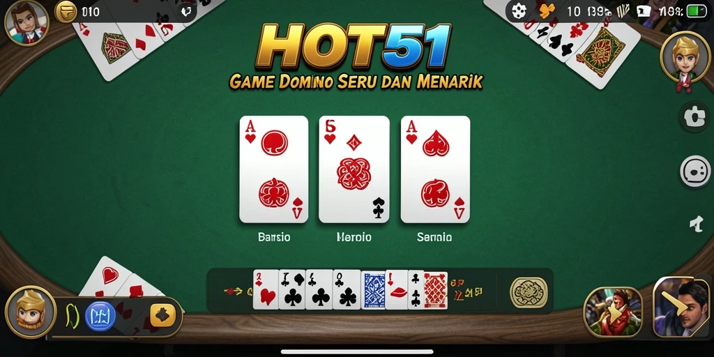 Tampilan gameplay seru dalam HOT51 dengan aksi Domino yang menarik.