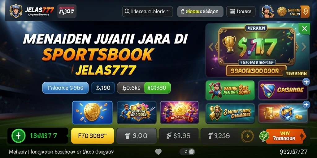 Tampilan antarmuka JELAS777 dengan fitur taruhan olahraga.