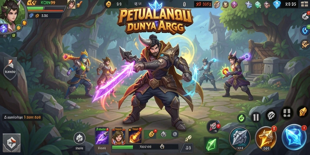 Tampilan utama gameplay ARPG KOIN99 yang menarik dan seru.