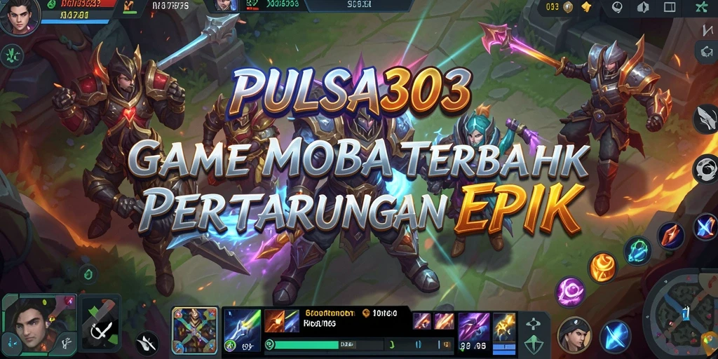 Tampilan seru gameplay PULSA303 dengan aksi MOBA yang menegangkan.