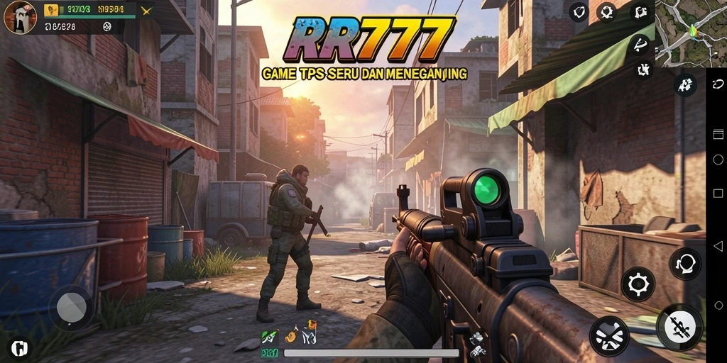 Tampilan aksi gameplay menegangkan di RR777.