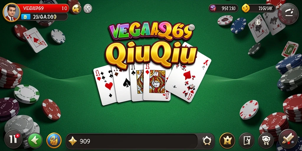 Tangkapan layar gameplay QiuQiu yang seru di VEGAS969.